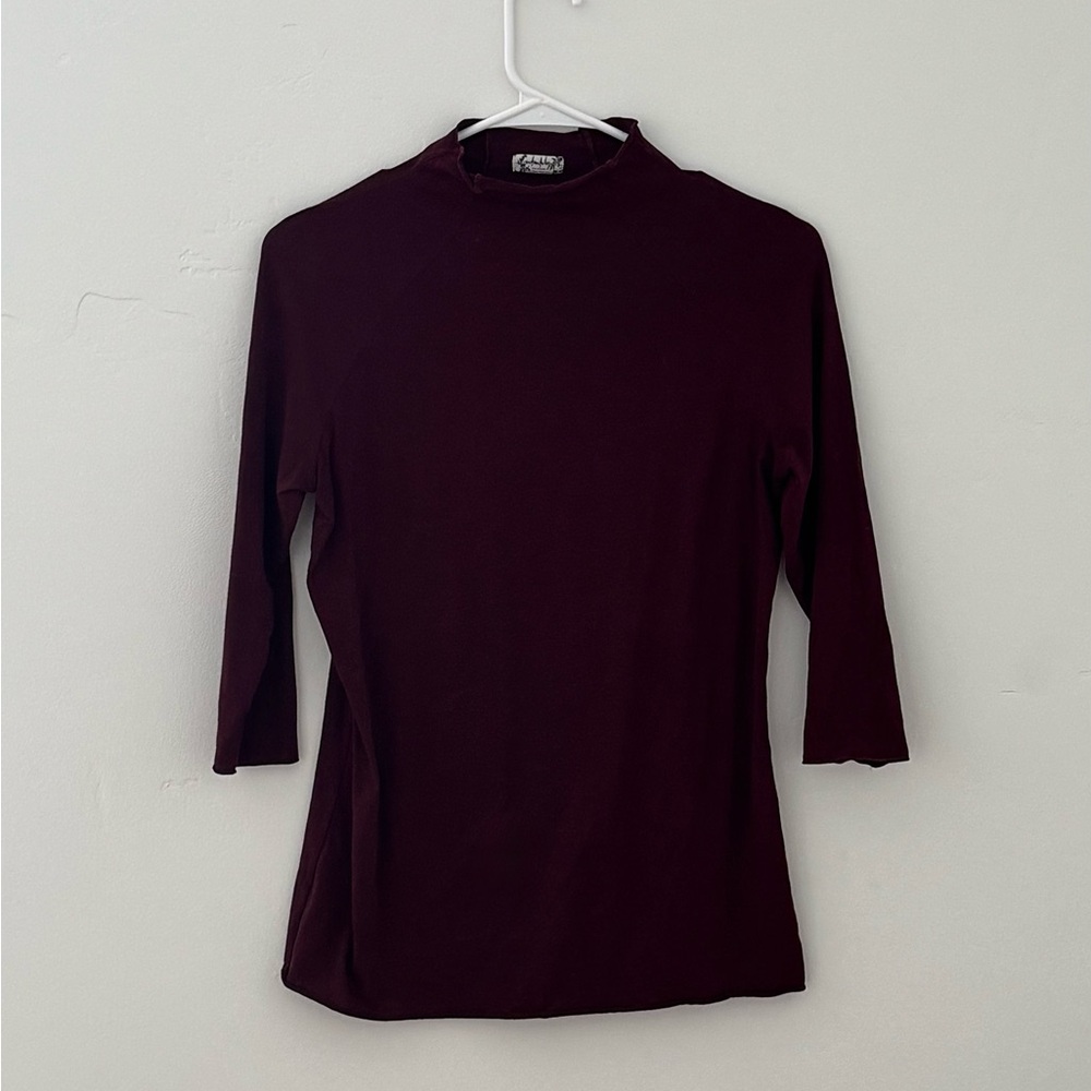 Free People Burgundy Pajama Top